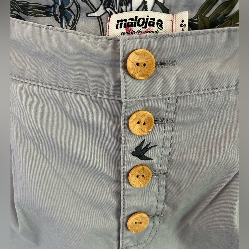 Maloja CharlyM Twill Bike Pants in Light Gray Smoke Size Medium Hiking Outdoors - Picture 4 of 16